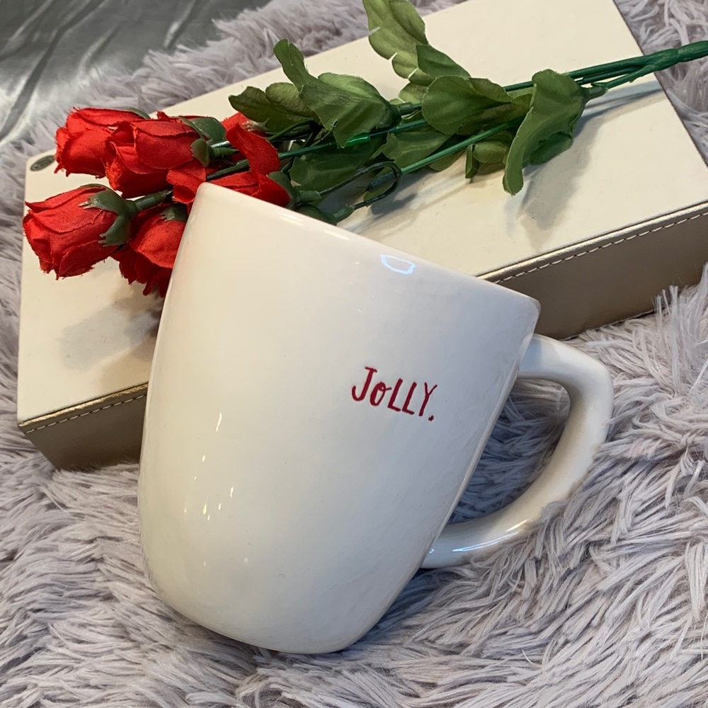 🌹Rae Dunn “Jolly” • Large White Ceramic Coffee Mug - Picture 2 of 7